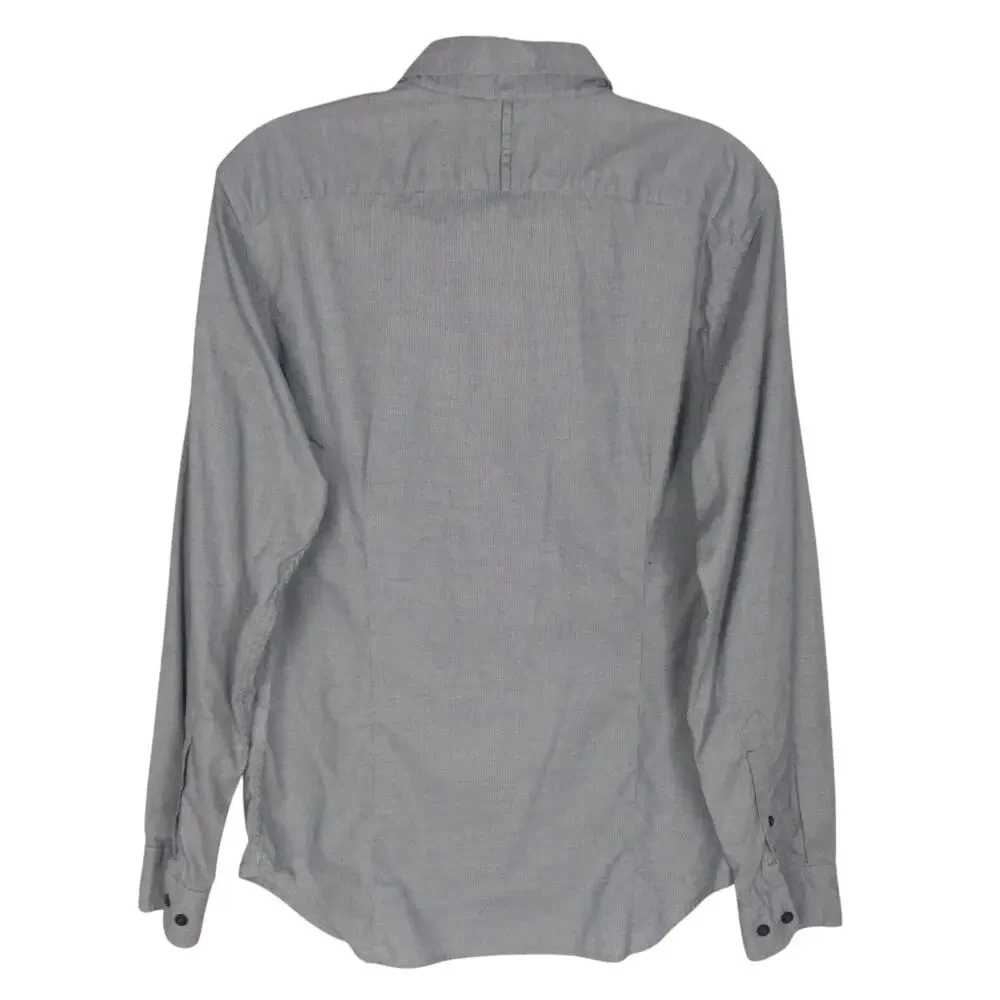 BANANA REPUBLIC‎ Mens Size M Grant Fit Gray Cotton Button Up Shirt